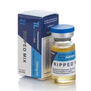 Flasche von Ripped Mix Steroiden – Trenbolone, Testosteron Propionat und Masteron für maximale Muskeldefinition